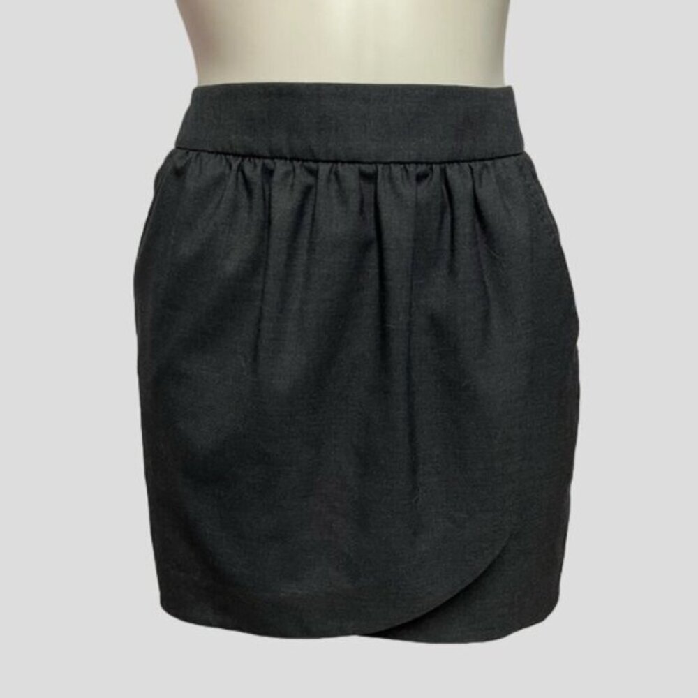 Aritzia Talula Charcoal Grey Tulip Mini Skirt